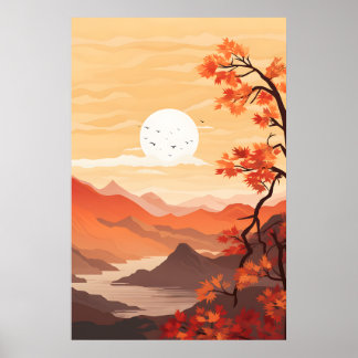 Poster Capturando a beleza das paisagens do outono