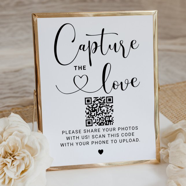 Poster Capturar o Amor Moderno Script QR Foto (Criador carregado)