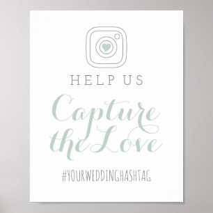 Pôster Capturar o Amor Sinal de Cerimônia de Casamento co