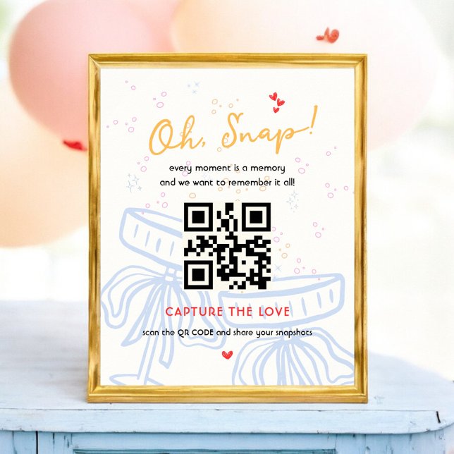 Poster Capturar o Chá de casamento de código QR do Coquet (Criador carregado)