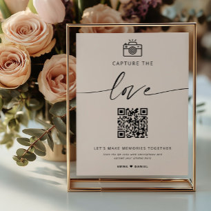 Poster Capturar o sinal de código QR da foto de casamento