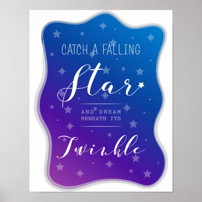 Poster Capturar uma estrela em queda (Frente)