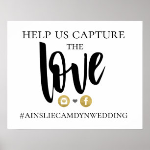 Poster Capture O Casamento Com O Amor Das Mídias Sociais