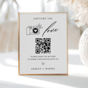 Poster Capture o Casamento do Código Qr do Amor