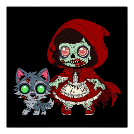 Pôster Capuz Vermelho Zumbi