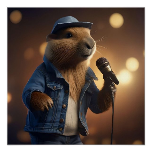 Pôster "Capybara Cowboy: Serenading the Wild West" (Frente)