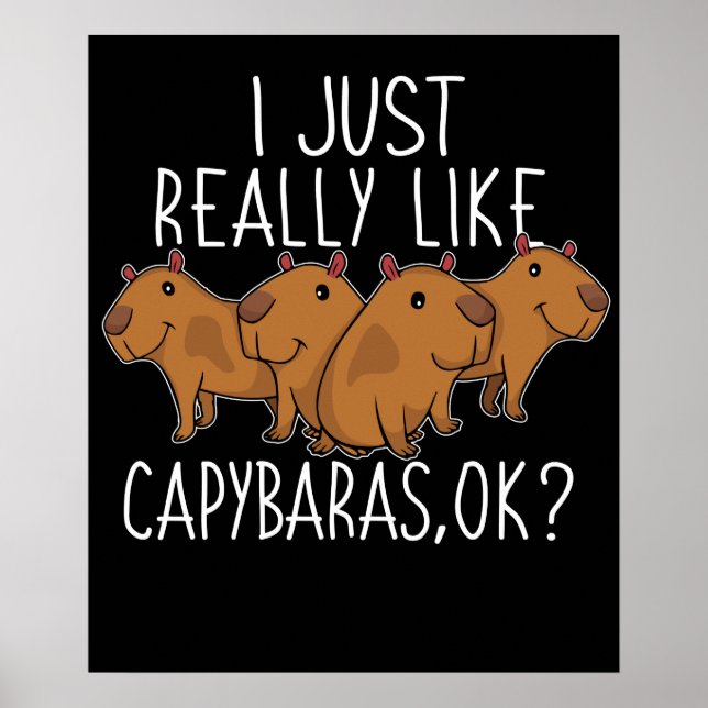 Poster Capybara Gift Kids Women Cute Capybara (Frente)
