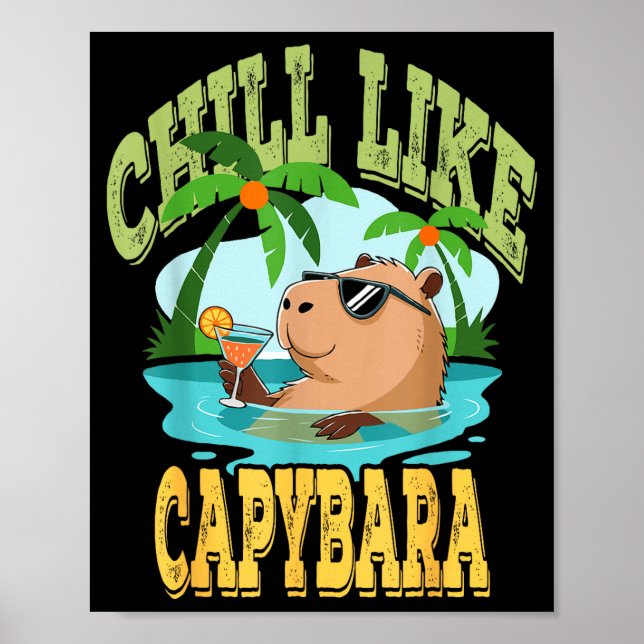 Poster Capybara Holidays - Funny Zen Rodent Quote Gift  (Frente)