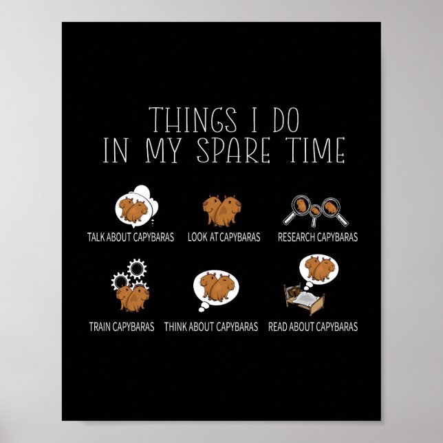 Poster Capybara Lover Art Kids Funny Capybara (Frente)