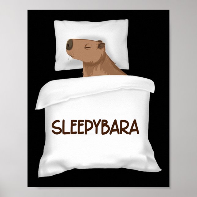 Poster Capybara Oficial do Sono Pijamas Nightgown Sleepyb (Frente)