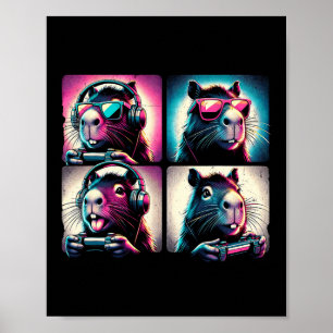 Poster Capyra Vídeos Engraçados Jogos Animais Photobooth 