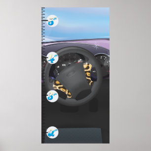 Poster Car Steering wheel Growth Chart.