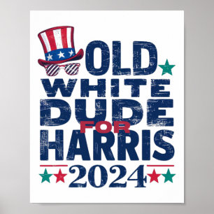 Poster Cara Branca Para Kamala-harris Primeira Presidente
