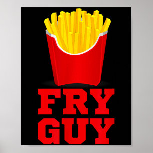 Poster Cara das Fritas Amante de Comida Rápida Fritas Nov