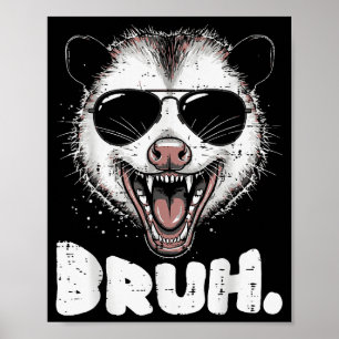Poster Cara de Gambá Bruh Engraçado Ssum Meme Humor Homen