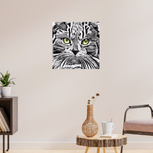 Poster Cara de gato