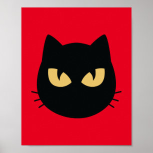 Poster Cara de gato preto