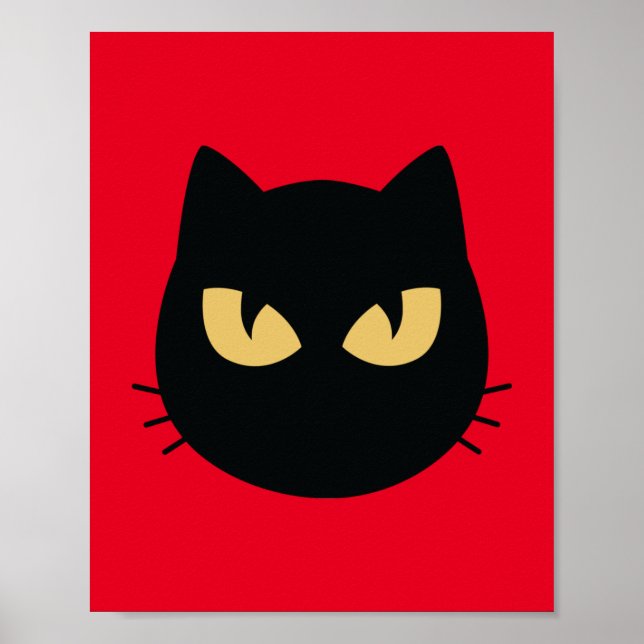 Poster Cara de gato preto (Frente)