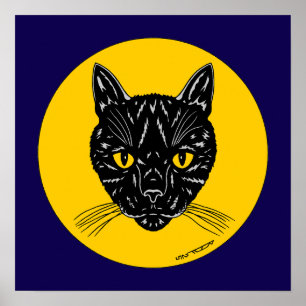Poster Cara de Gato Preto