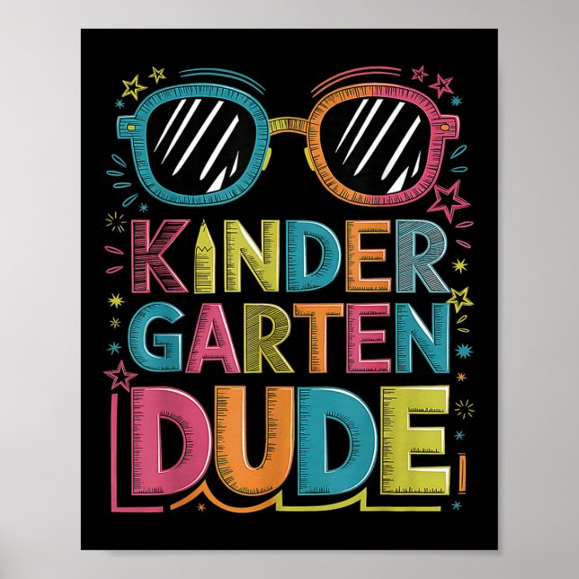 Poster Cara de Jardim de Infância Engraçado Primeiro Dia  (Frente)