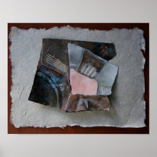 Pôster Cara de mulher, arranhões, lágrimas Colagem - Post