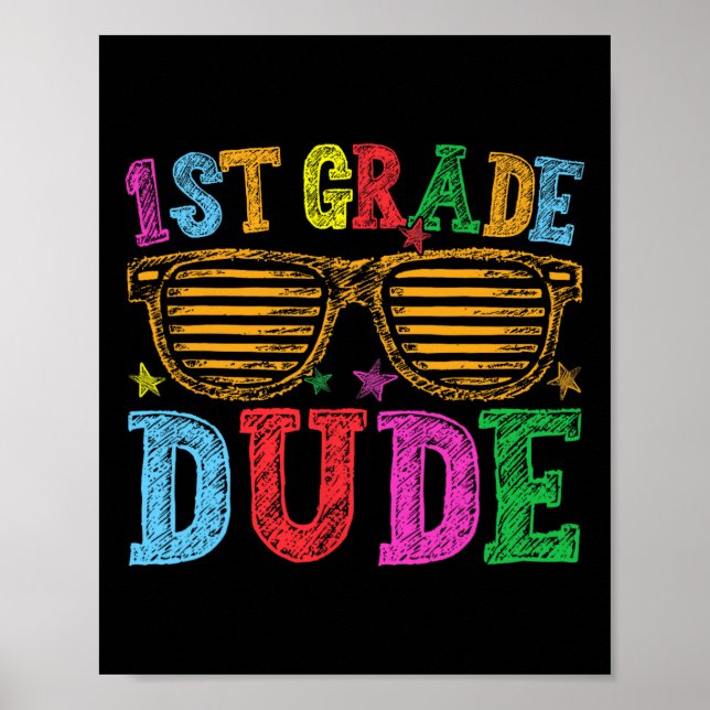 Poster Cara do 1º ano volta às aulas primeiro dia de aula (Frente)