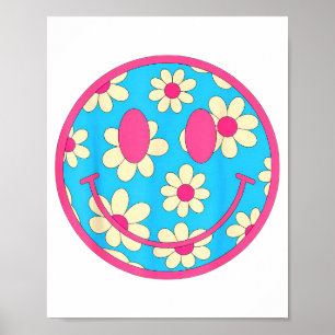 Poster Cara Feliz de Margarida Retro Sorriso Estético Pré