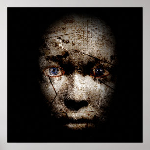 Poster Cara humana assustadora