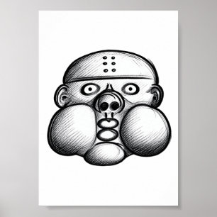 Poster Cara rechonchuda