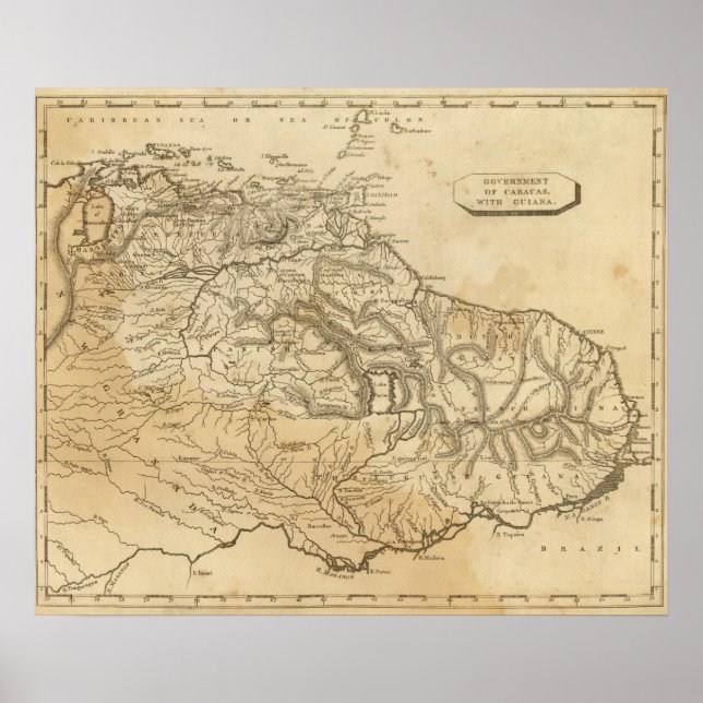 Pôster Caracas, Guiana (Frente)
