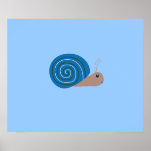 Poster Caracol azul-cúmulo