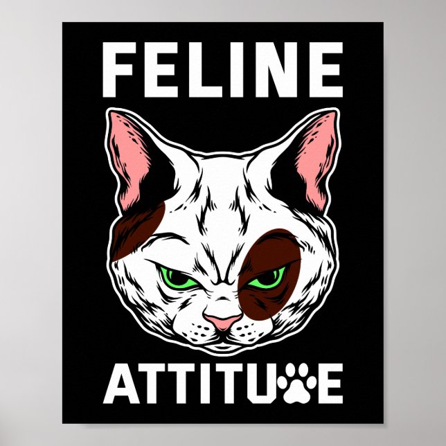 Poster Caractere de Pet de Mood Cat Felino (Frente)