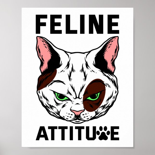 Poster Caractere de Pet de Mood Cat Felino (Frente)