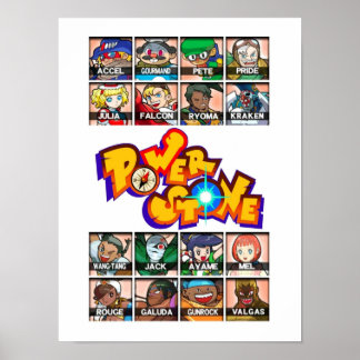 Poster Caracteres Power Stone