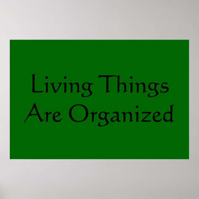 Pôster Características de vida (Frente)