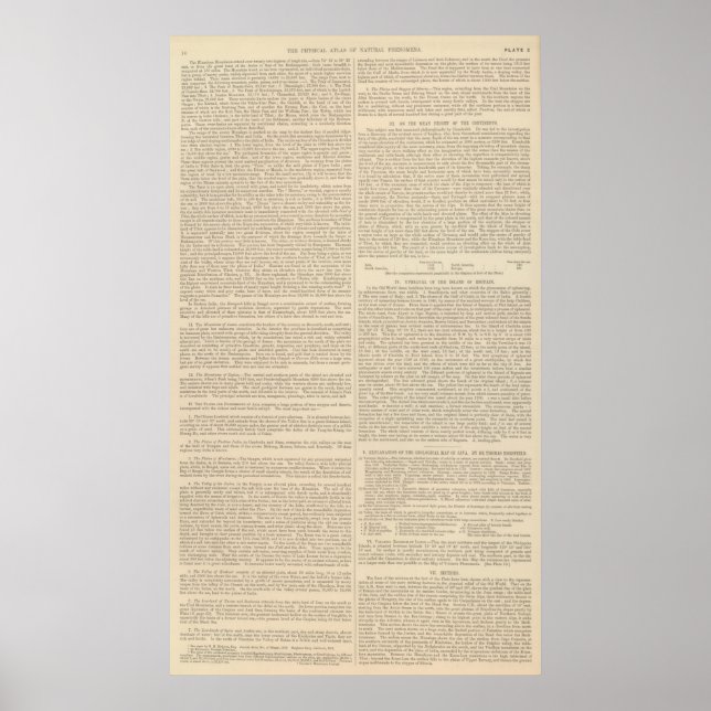 Pôster Características físicas da Europa, Ásia (Frente)