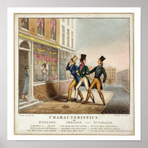 Pôster Características - Inglaterra, Ireland e Scotland,