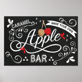 Poster Caramel Apple Bar - Sinal de Evento