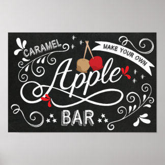 Poster Caramel Apple Bar - Sinal de Evento