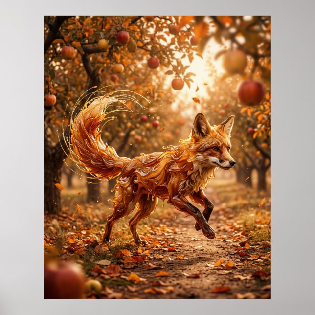 Poster Caramel Raposa Orchard Run (Frente)