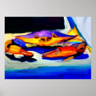 Poster Caranguejo Azul da Louisiana