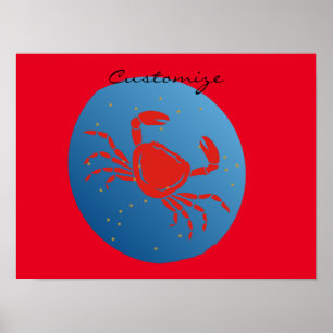 Poster Caranguejo do cancer Zodiac Thunder_Cove