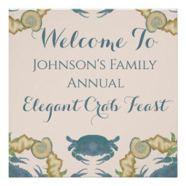 Pôster Caranguejo Elegante - Caranguejos Azuis-Banquete-A