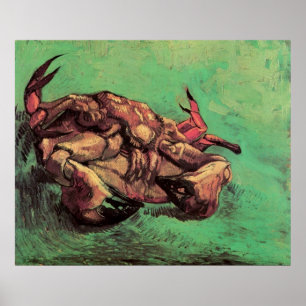 Pôster Caranguejo nas costas de Vincent van Gogh