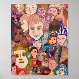 Poster Caras do mundo pelo artista, dHardman