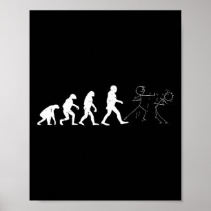 Poster Caratê de Evolução Funny Karate Figura