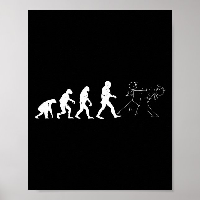 Poster Caratê de Evolução Funny Karate Figura (Frente)
