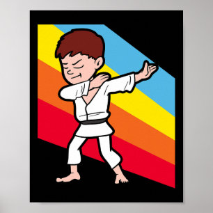 Poster Caratê Judô Jujutsu Taekwondo Kickboxing Dabbing D