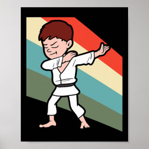 Poster Caratê Judo Jujutsu Taekwondo Kickboxing Dabbing D