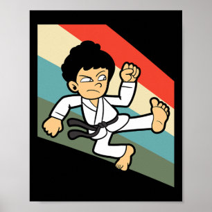 Poster Caratê Judô Jujutsu Taekwondo Kickboxing Kickboxer